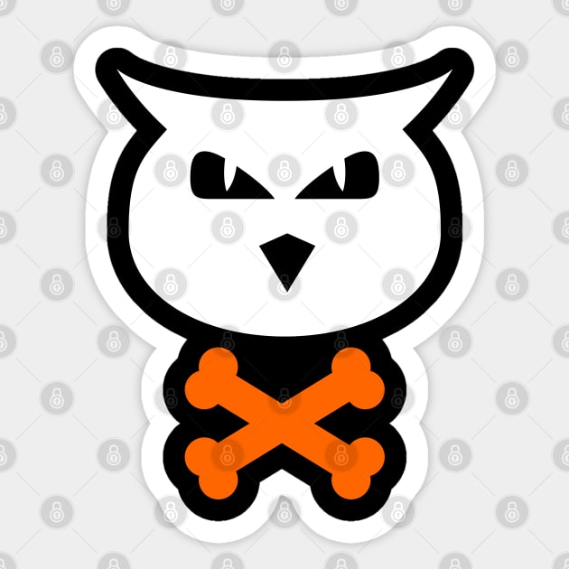 Owl Bone Sticker by VektorVexel Artwork